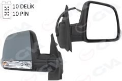 DIŞ DİKİZ AYNASI ELEKTRİKLİ SAĞ DOBLO III 2011 MD. SİNYALLİ KATLANIR / POWER FLOK ASTARLI 10 FİŞ-GVA 1029114-735645699