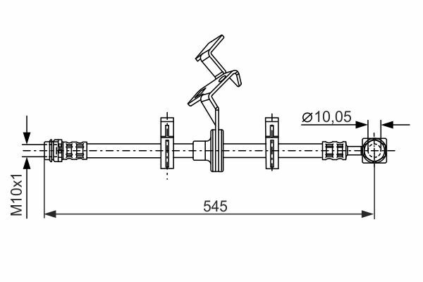 FREN HORTUMU ON SOL MERCEDES ML-CLASS W163 98 05-BOSCH 1987481077-A1634202048