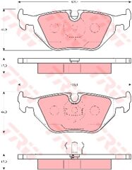 FREN BALATASI ARKA BMW E46 E85-TRW GDB1343-34216778168-GBP90341AF