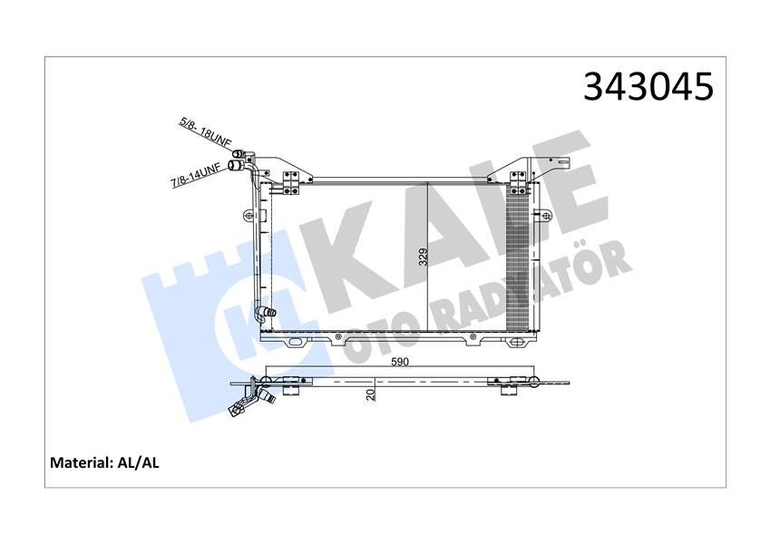KLIMA RADYATORU MERCEDES E-CLASS W210 S210-KALE 343045-A2108300470