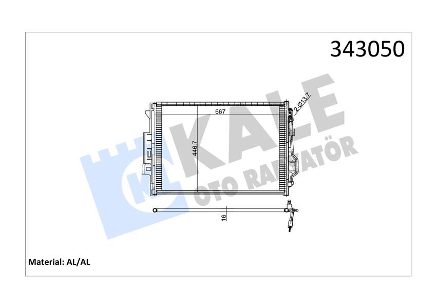 KLIMA RADYATORU MERCEDES S-CLASS W221 05 13-KALE 343050-A2215000754