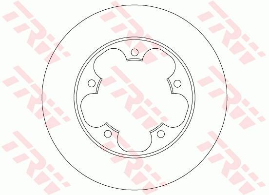 ARKA FREN DISKI TRANSIT V363 14 TEK TEKER A.CEKER DUZ 308MM 5 BIJON-TRW DF6748-BK312A315AB-KK312A315AA-1815599