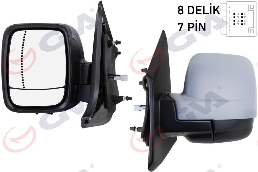 DIŞ DİKİZ AYNASI SOL TRAFIC-VİVARO 14 ELEKTRİKLİ ISITMALI ASTARLI ASFERİK 5 FİŞ VM-976EHPAL-GVA-963666705R-963025418R-4422997