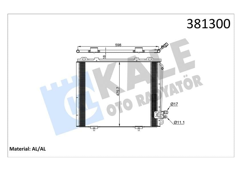KLIMA RADYATORU MERCEDES E-CLASS W210 96 02-KALE 381300-A2108300270