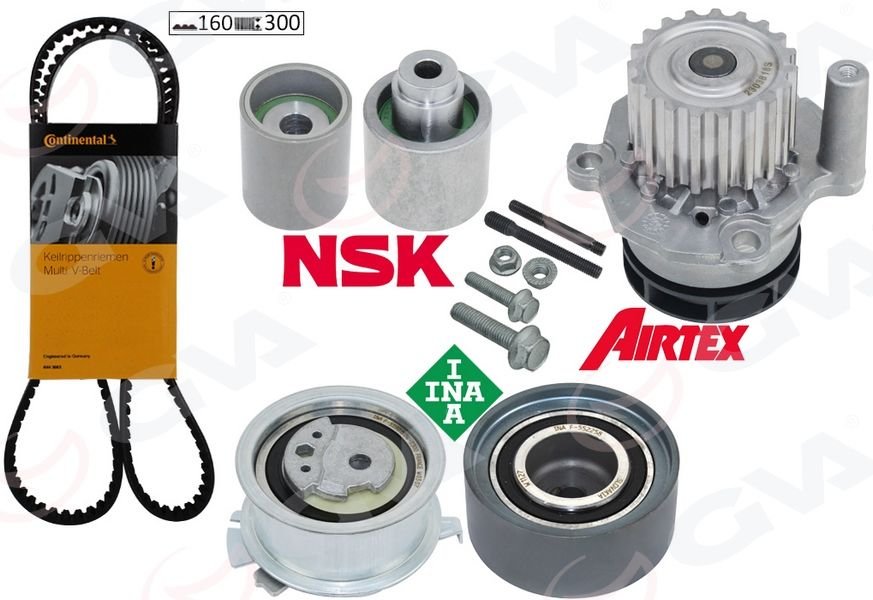 DEVİRDAİMLİ TRİGER SETİ AUDI A4-A5-A6-PASSAT-TIGUAN-SUPERB 2.0 TDI 10 CBAA-CBAB-CBBB-CBAC-CAGA-CAHA-GVA 59WPK7530-03L198119-03L198119E