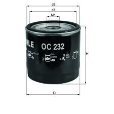 YAĞ FİLTRESİ FIESTA 1.8DI-FOCUS 1.8TDCI-1.8DI/TDDİ-1.8T-CONNECT 1.8DI-1.8TDCI-1.8TDI-TRANSIT 2.5TDI-MAHLE OC232-1059924-1136568-1231233
