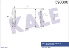 KLİMA KONDENSERİ VOLVO S60 I-S80 I-V70 II-XC70 CROSS COUNTRY AL-AL TÜPLÜ 659X418X20-KALE 390300-31101324-8683360-6848889
