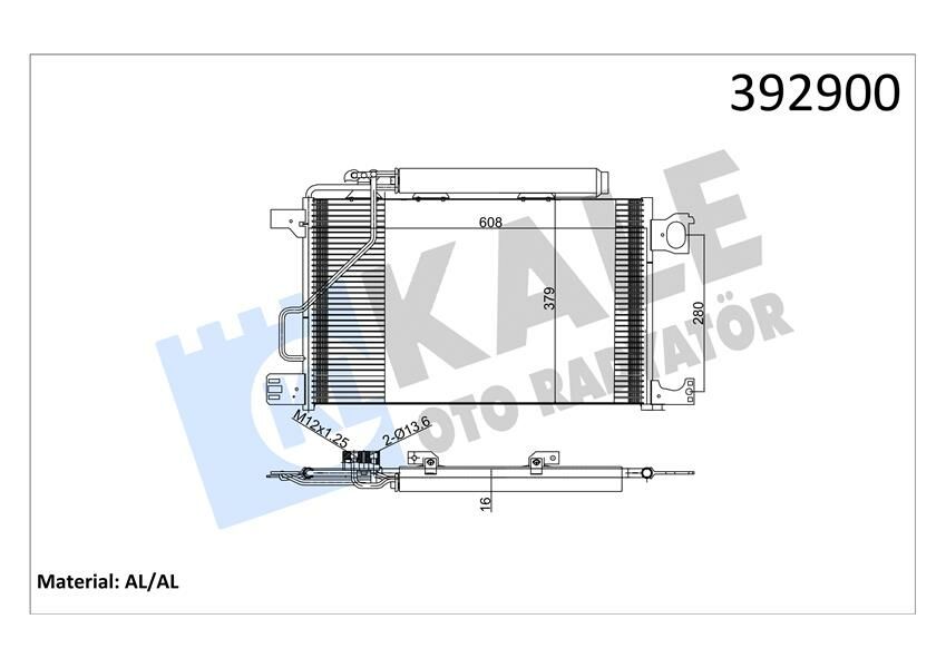 KLIMA RADYATORU MERCEDES W203 CL203 S203 C209 A209-KALE 392900-A2035000854