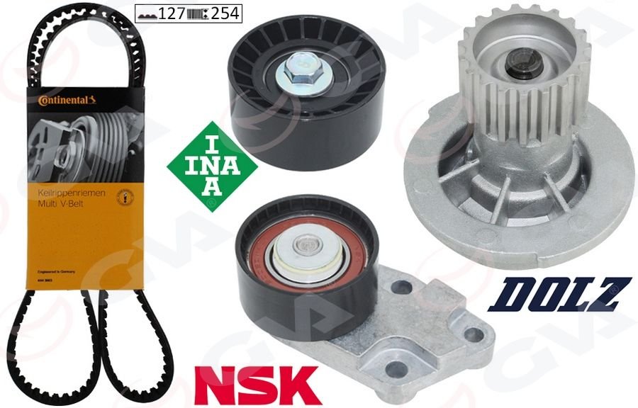 DEVİRDAİMLİ EKSANTRİK GERGİ KİTİ 127x254 CHEVROLET-DAEWOO AVEO-CRUZE-KALOS-LACETTI-NUBIRA 1.4-1.4-1.6 05--GVA 59WPK9930C-96103222-96350526