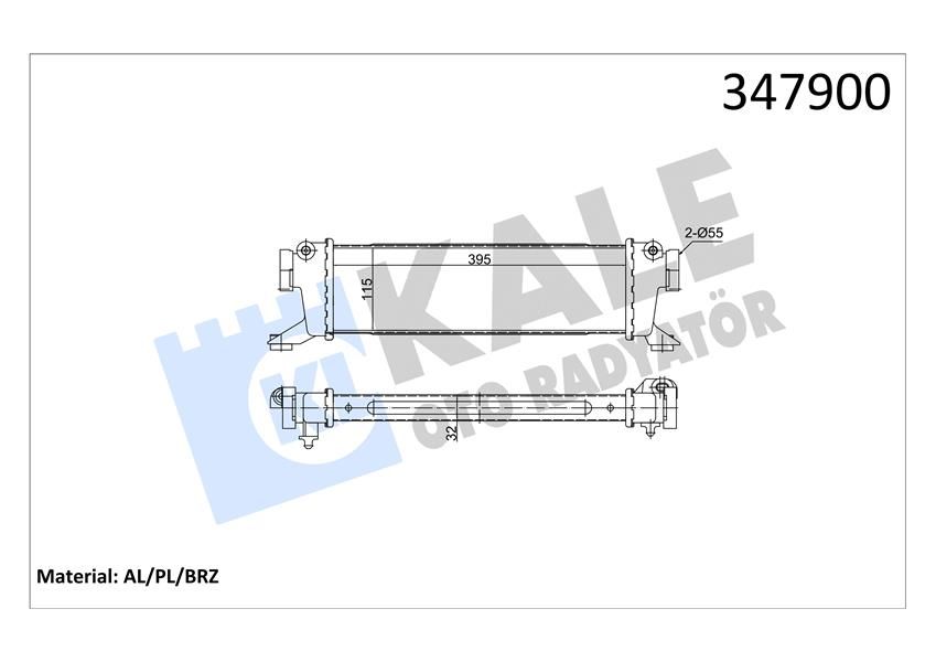 TURBOSARJ RADYATORU MERCEDES A-CLASS W168 01 04 VANEO 414 02 05-KALE 347900-A1685000000