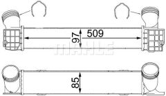TURBO RADYATORU BMW N47 M47 N2 E81 E87 E90 E84-MAHLE CI146000S-17517524916