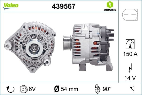 ALTERNATOR SARJ DINAMOSU 12V 150A BMW M47 M57 E39 E46 E83 E53-VALEO 439567-12317789980-12317789983-12317797660
