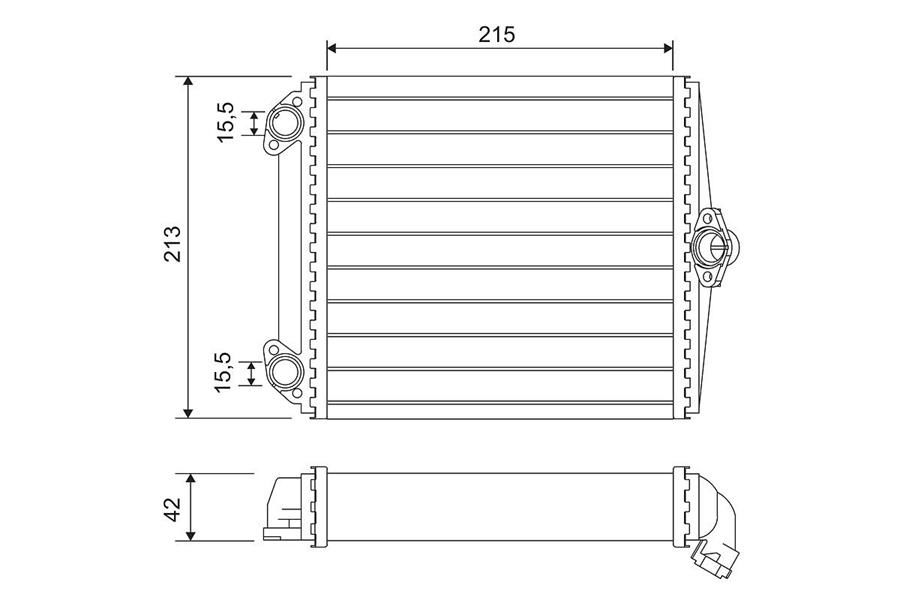 KALORIFER RADYATORU MERCEDES S-CLASS W126 85 91-VALEO 734637-A0028355301