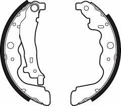 ARKA PABUÇ BALATA KANGOO 08 EXPRESS 21 ZOE 14 CLIO IV 12 CAPTUR I 13 SYMBOL III 13 LOGAN II 12 DUSTER 10 DOKKER 12 SANDERO II 12 230x43-DELPHI LS2022-6001549703-7701210109