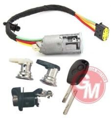 KONTAK - ANAHTARI 4LÜ SET DACIA LOGAN-SANDERO R.TRAFIC II 2012- 2010-ALARM DÜĞMELİ ANAHTAR İLE-GUA 41643-6001551102-6001549589
