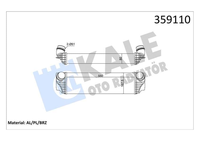 TURBO RADYATORU BMW N47 N57N F10 F11 F01 F07-KALE-17517805629-17117805629