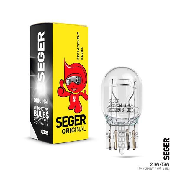 AMPUL W21/5W 12V 21/5W W3X16Q T20 B. DİPSİZ STANDART YENİLEME-SEGER 208956