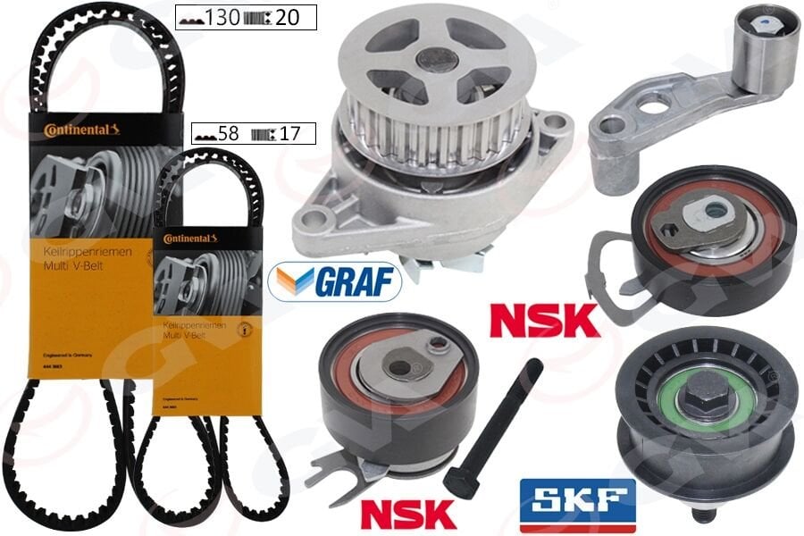 DEVİRDAİMLİ TRİGER SETİ 130x20 GOLF4-BORA 1.6 16V BCB-AZD-GVA-036198119A-036198119C-036198119E