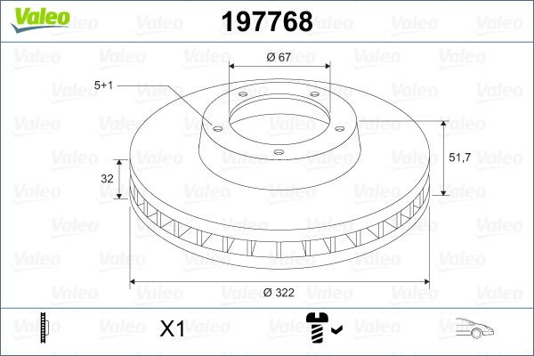 FREN DISKI ON MERCEDES CLS-CLASS C218 X218-VALEO 197768-A0004211812