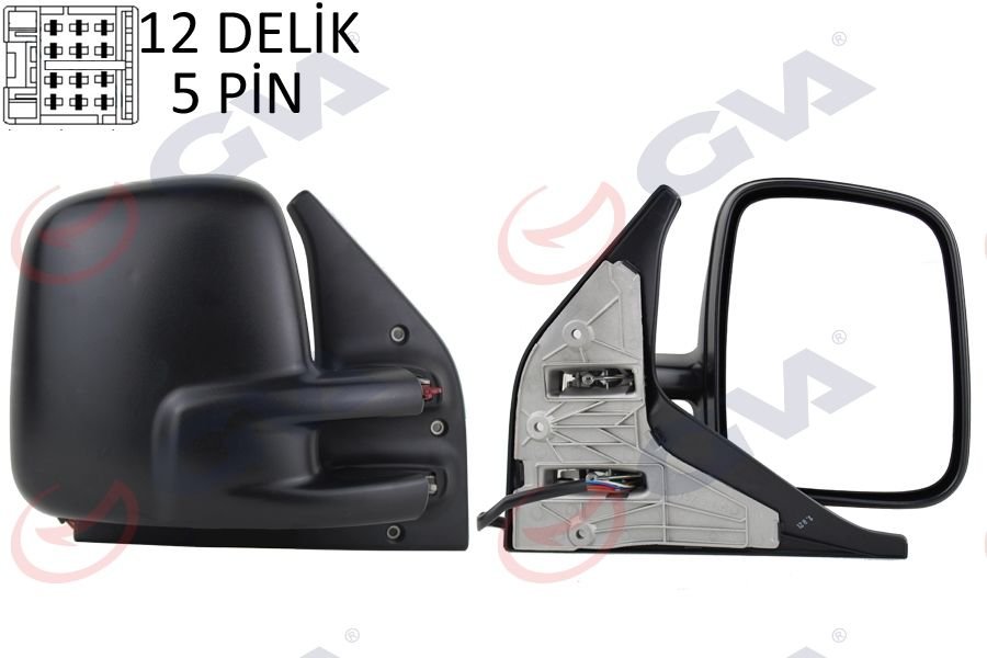 DIŞ DİKİZ AYNASI SAĞ TRANSPORTER T5 CARAVELLE 04 ELEKTRİKLİ ISITMALI ASTARLI KONVEKS 5 FİŞ VM-373EHPR-GVA-7H1857508A9B9-7E1857522A