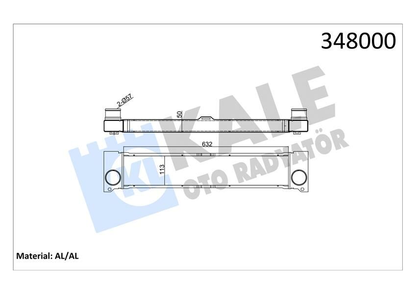 TURBOSARJ RADYATORU MERCEDES VITO W639 03-KALE 348000-A6395010201