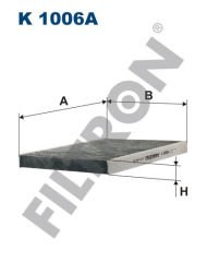 POLEN FİLTRESİ KARBONLU A3 1.6-1.8 96-03 CADDY II 1.4-1.4 16V-1.6 95-04 GOLF III 1.4-1.6 91-00-FILTRON K1006A-1H0091800-8L0091800