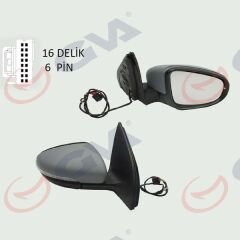 DIŞ DİKİZ AYNASI SAĞ GOLF 09 ELEKTRİKLİ ISITMALI ASTARLI SİNYALLİ KONVEKS 6 FİŞ VM-6197EHPR-GVA-5K0857508AD