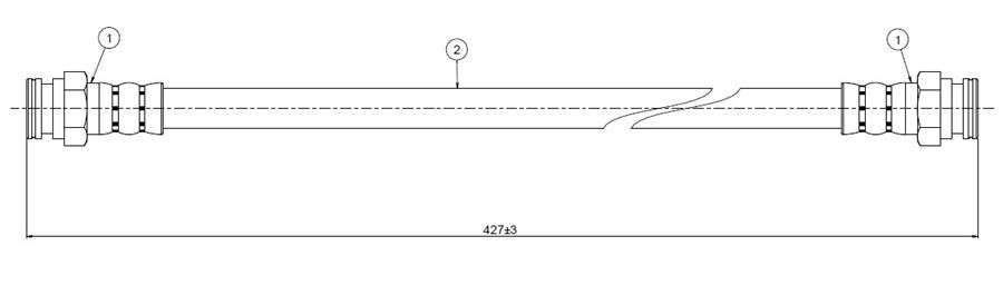 ARKA FREN HORTUMU CADDY 96-04-CAVO-6K9611776