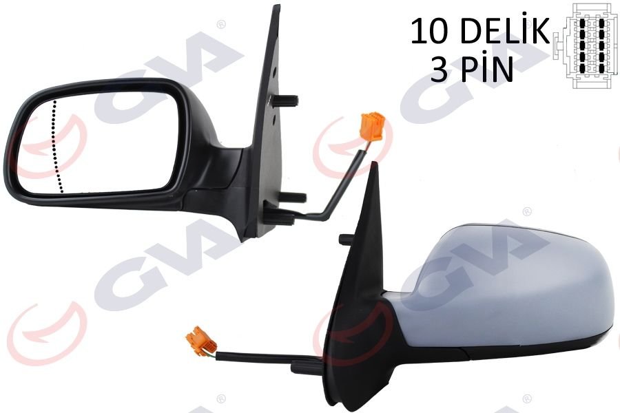 DIŞ DİKİZ AYNASI SOL XSARA 03 ELEKTRİKLİ ISITMALI ASTARLI ASFERİK 3 FİŞ VM-6146EPAL-GVA-8149.GJ