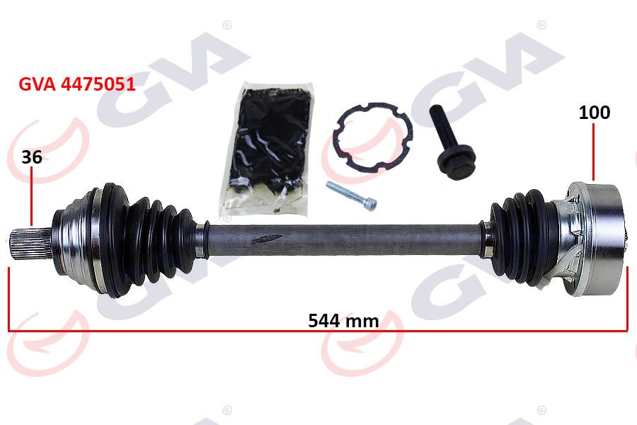 KOMPLE AKS SOL GOLF 5/6-A3-LEON-OCTAVIA 1.6 102 hp MAN. 544mm-GVA 4475051-1K0407271DJ-1K0407451JX