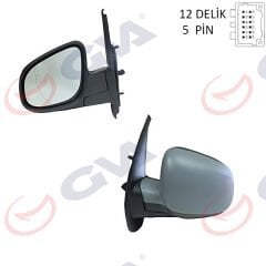 DIŞ DİKİZ AYNASI SOL KANGOO-CITAN 13 ELEKTRİKLİ ISITMALI ASTARLI ASFERİK 5 FİŞ VM-6132EHPAL-GVA 1016321-963027201R-963733548R