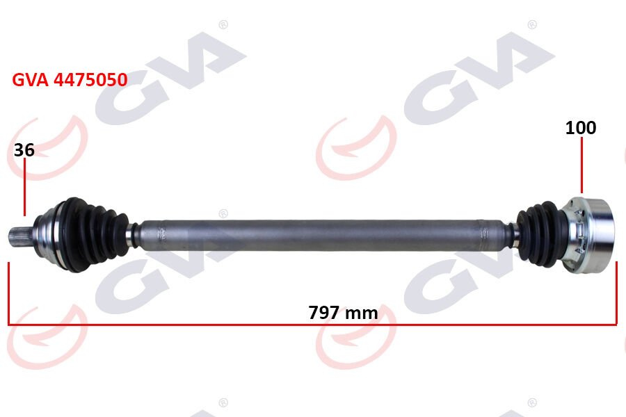 KOMPLE AKS SAĞ GOLF 5/6-A3-LEON-OCTAVIA 1.6 102 hp MAN. 797mm-GVA 4475050-1K0407272JT-1K0407272HT