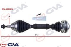 KOMPLE AKS SOL CADDY III 1.9 TDI 04-10 BJB 513mm-GVA 4475010-2K0407271E