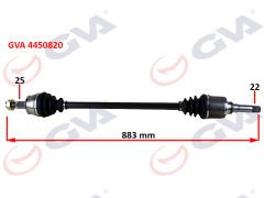 KOMPLE AKS SAĞ BIPPER 1.4 HDI 07 883mm-GVA 4450820-3273.TC