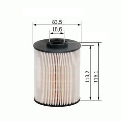 YAKIT FİLTRESİ CADDY III-GOLF V-JETTA III-OCTAVIA-TOLEDO III-LEON-ALTEA-A3 1.9TDI-2.0TDI SU AYRAÇLI-SARDES SF208-1K0127177B-1K0127434B