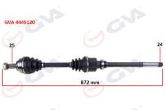 KOMPLE AKS SAĞ PARTNER-BERLINGO 96-08 1.9D 872mm-GVA 4445120-3273.K7-96167304