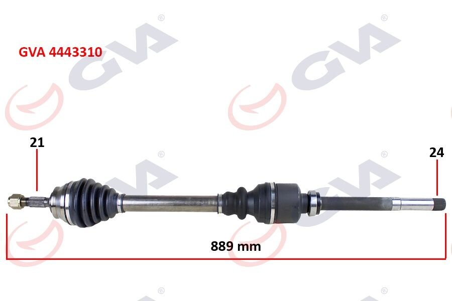 KOMPLE AKS SAĞ P301-ELYSEE 12- 1.6 HDI 889mm-GVA 4443310-9671573280