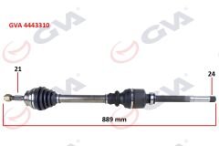 KOMPLE AKS SAĞ P301-ELYSEE 12- 1.6 HDI 889mm-GVA 4443310-9671573280