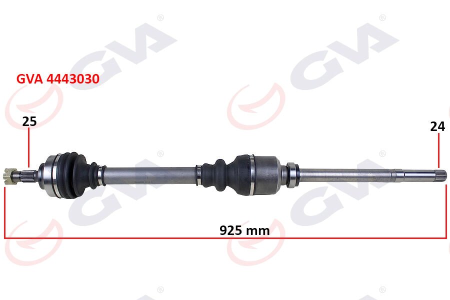 KOMPLE AKS SAĞ PARTNER/C4 1.6 HDI 09 307 1.4/1.6 HDİ 925mm-GVA 4443030-3273.AC-3273.AE-9637117880
