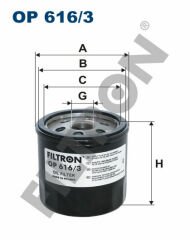 YAĞ FİLTRESİ VW JETTA IV 162 1.2 TSI 105HP 01/11--FILTRON OP616.3-04E115561
