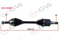 ON KOMPLE AKS SOL TRANSIT CONNECT 1.8 TDCI 02 14 75 -90-110PS 628mm-GVA 4433002-2T143B437CD-9T163B437AA