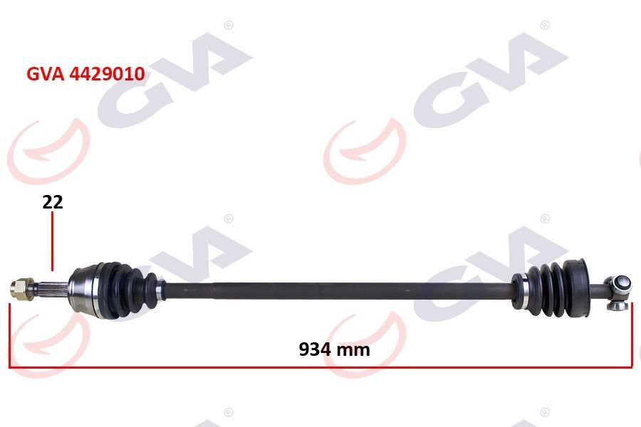 KOMPLE AKS SAĞ DOBLO 1.9D 01 934mm-GVA 4429010-46307999-46308347