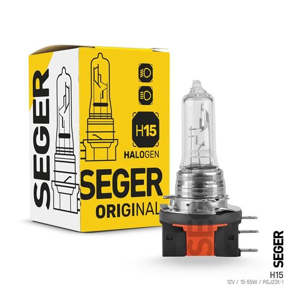 AMPUL H15 12V 15/55W PGJ23T-1 STANDART YENİLEME 3.500K STANDART IŞIK-SEGER