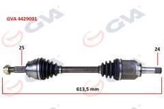 KOMPLE AKS SOL DOBLO 1.9 JTD 01 DOBLO-ALBEA 1.3 MTJ 05 613.5mm-GVA 4429001-46307674