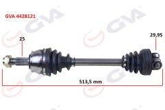 KOMPLE AKS SOL AKS LALE SİZ GRANDE PUNTO 1.3 DMTJ 75HP 514mm-GVA 4428121-51808106-55700561