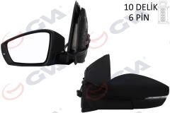 DIŞ DİKİZ AYNASI SOL POLO 09 ELEKTRİKLİ ISITMALI SİNYALLİ ASFERİK 6 FİŞ VM-388NEHAL-GVA-6R1857507K-6R1857507M