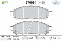 ÖN BALATA NISSAN NAVARA 2.5DCI 3.5 05 10 PATHFINDER 2.5DCI 4.0 05 10 41060EB325-VALEO 670064-41060CC090-DA060EB326-WVA24227