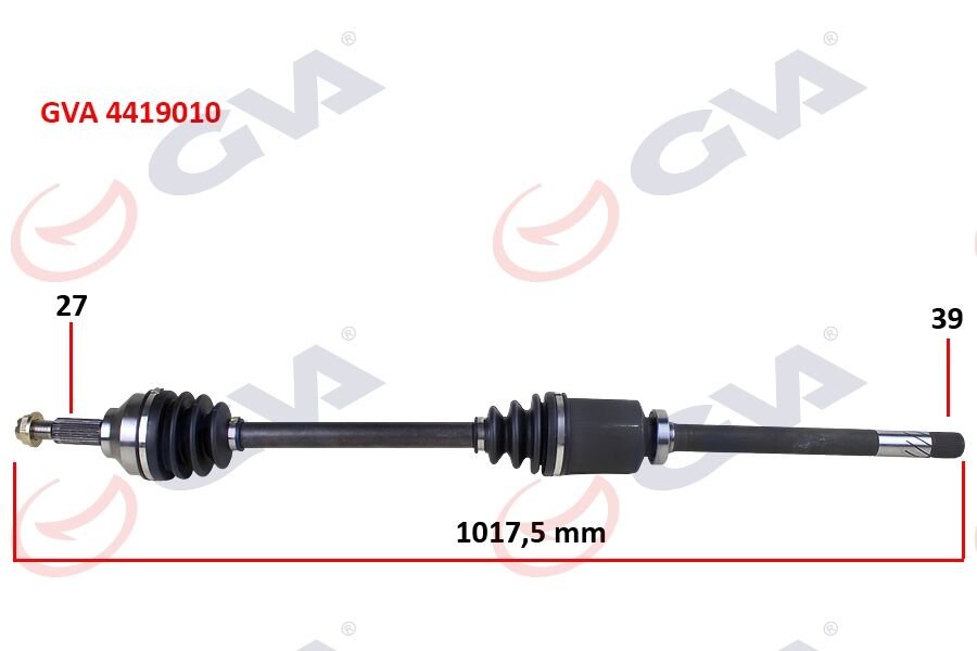 KOMPLE AKS SAĞ TRAFIC II-OPEL VIVARO 1.9 DCI 01 1017mm-GVA 4419010-8200169291-8200069146-91166707