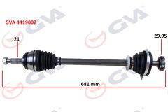 KOMPLE AKS SOL DACIA LOGAN-SANDERO 1.4-1.6 04-12 681mm-GVA 4419002-6001548102-8200985010-391016391R