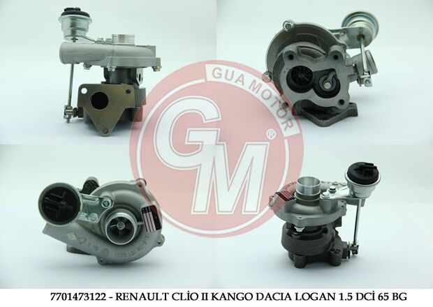 TURBO KOMPLE CLIO II 01 SYMBOL 02 KANGO 02 DACIA LOGAN 05 MICRA 03 1.5DCI K9K 65 BG-GUA-7701473122-8200022735-8200351439